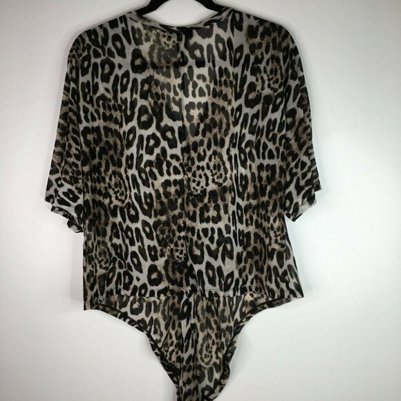 Style & Co. 3/4  Sleeve Blouse Animal Print Brown Black Beige ~ Size PL - Picture 4 of 6